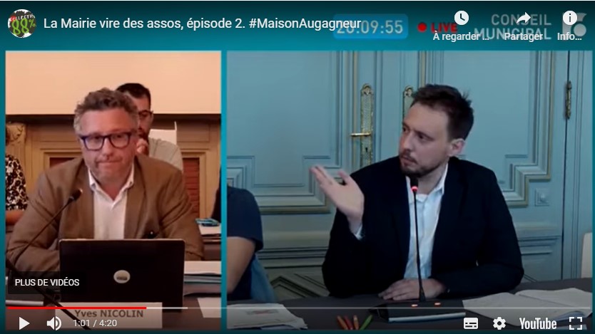 MAISON AUGAGNEUR : LA MAIRIE VIRE LES ASSOS