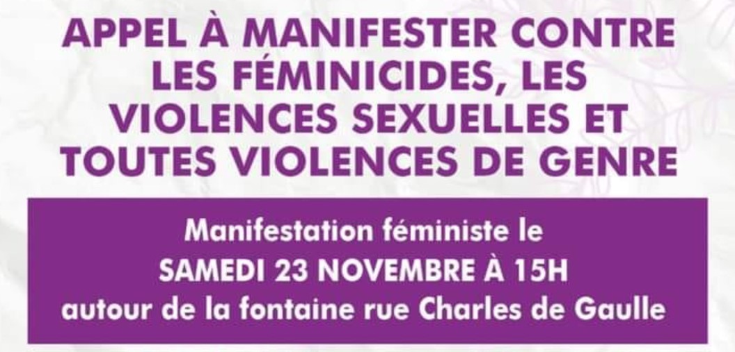 MANIFESTATION FÉMINISTE SAMEDI 23 NOVEMBRE